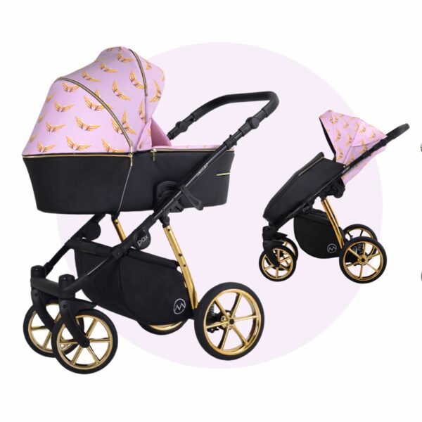 M Pax WINGS | Kombi-Kinderwagen 2 in 1 mit Babywanne + Sportwagen + Zubehör – Bild 4