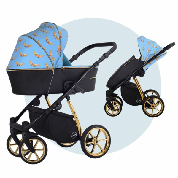 M Pax WINGS | Kombi-Kinderwagen 2 in 1 mit Babywanne + Sportwagen + Zubehör – Bild 3