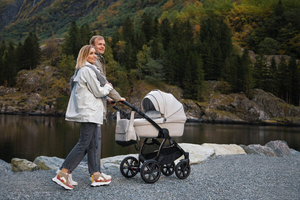 Noordi FJORDI V2 Kinderwagen in ECO LEDER | 2 IN 1 SET MIT BABYWANNE + SPORTWAGEN + Wickeltasche – Bild 49