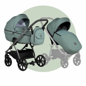 UNO 5+ | TUTIS Kinderwagen | 2 in 1 mit Babywanne + Sportwagen + Wickeltasche