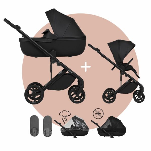 ANEX ELI Kinderwagen |  2 in 1 SET mit Babywanne + Sportwagen + Zubehör | 2024 – Bild 22