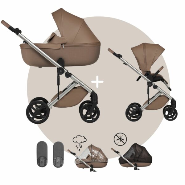 ANEX ELI Kinderwagen |  2 in 1 SET mit Babywanne + Sportwagen + Zubehör | 2024 – Bild 17