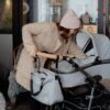 Naturkind Wickeltasche/ Wickelrucksack | Bio Baumwolle | Passend für jeden Kinderwagen | Verschiedene Farben – Bild 7