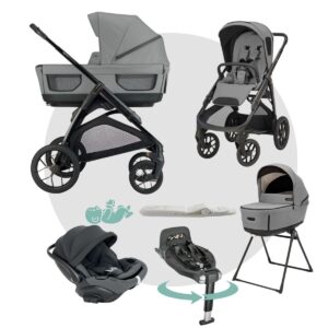 MEGASET Inglesina APTICA XT Kinderwagen mit drehbarer Autoschale mit Liegefunktion + Isofix