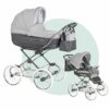 Marita Deluxe Kinderwagen | 2 in 1 mit Babywanne + Sportwagen + Zubehör