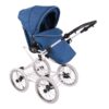 Retro Deluxe Kinderwagen Nostalgie Romantik weiss blau