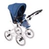 Retro Deluxe Kinderwagen Nostalgie Romantik weiss blau