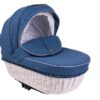 RETRO DELUXE Kinderwagen | Weidenkorb in weiß | SET mit Babywanne + Sportwagen + Zubehör – Bild 9