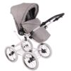 Retro Deluxe Kinderwagen Nostalgie Romantik weiss grau