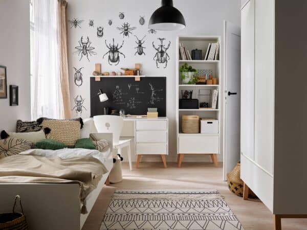 SWINGIE Baby-/ Kinder-/ Jugendzimmer Sparset | 3-teilig, weiß | Bett + Kommode + Schrank – Bild 3