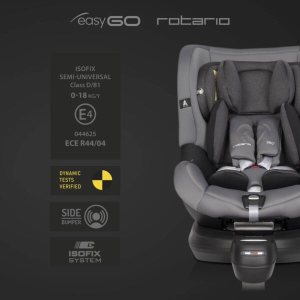 Auto Kindersitz 0-13kg Gruppe 0-9 Monate Autositz 360°drehbar Atmungsaktive 
