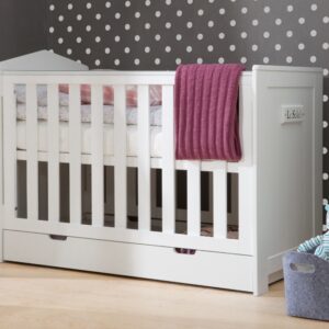 Lamare Babybett / Kinderbett mit Lattenrost | 60 x 120 cm | weiß