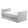 CAROLE Sparset Babyzimmer | 3-teilig | Bett mit Lattenrost + Kommode + Schrank | Grau – Bild 6