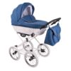 Retro Deluxe Kinderwagen Nostalgie Romantik weiss blau