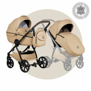 UNO 5+ Eco Leder | TUTIS  | Kinderwagen | 2 in 1 mit Babywanne + Sportwagen + Wickeltasche