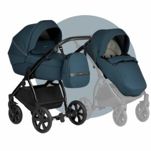 Noordi LUNO ALL TRAILS Kinderwagen | 2 in 1 SET mit Babywanne + Sportwagen + Wickeltasche