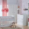 MARIE Babyzimmer/ Kinderzimmer Sparset | 3-teilig, weiß MDF | Kinderbett + Wickelkommode + Schrank | traditionell/ klassisch – Bild 7