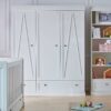 MARIE Babyzimmer/ Kinderzimmer Sparset | 3-teilig, weiß MDF | Kinderbett + Wickelkommode + Schrank | traditionell/ klassisch – Bild 15