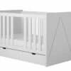 MARIE Babyzimmer/ Kinderzimmer Sparset | 3-teilig, weiß MDF | Kinderbett + Wickelkommode + Schrank | traditionell/ klassisch – Bild 4