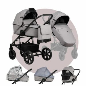 Noordi AQUA Thermo Kinderwagen | 2 IN 1 SET MIT BABYWANNE + SPORTWAGEN + Wickeltasche