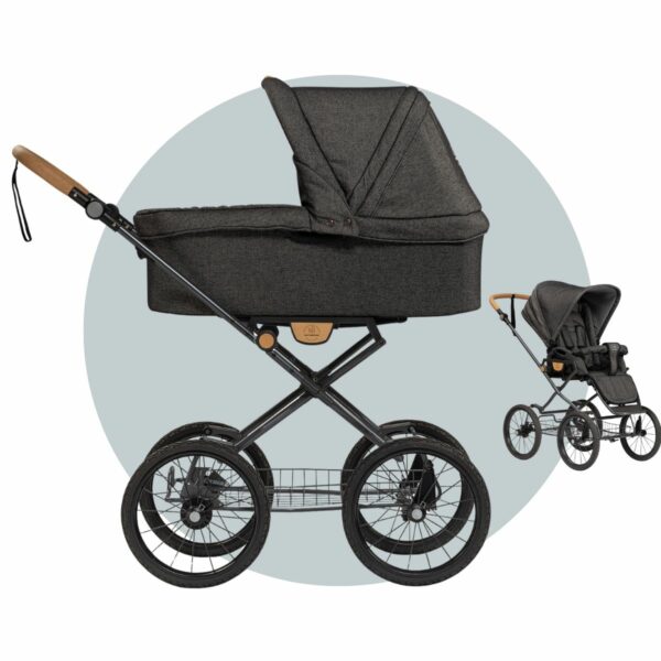 NATURKIND IDA Kinderwagen mit Babykorb aus Stoff+ Sportsitz | Bio Klassiker aus Österreich – Bild 38