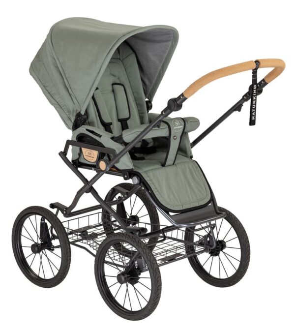 NATURKIND IDA Kinderwagen mit geflochtenem Babykorb + Sportsitz | Bio Klassiker aus Österreich – Bild 18