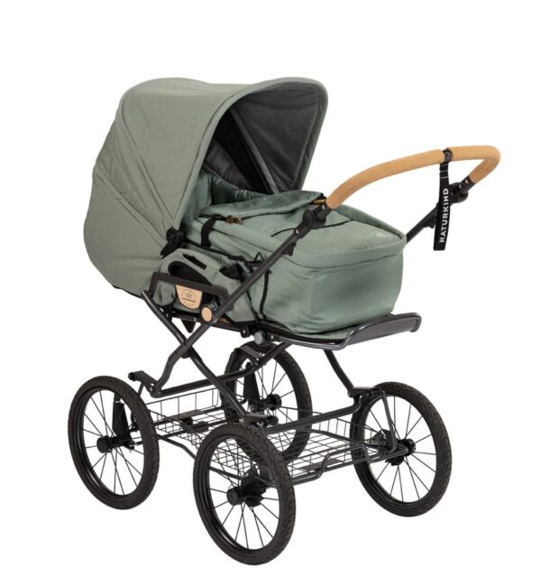 NATURKIND IDA Kinderwagen mit geflochtenem Babykorb + Sportsitz | Bio Klassiker aus Österreich – Bild 19