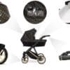 PREMIUM IVENTO Kinderwagen | 2 in 1 SET mit Babywanne + Sportwagen + Wickeltasche – Bild 67