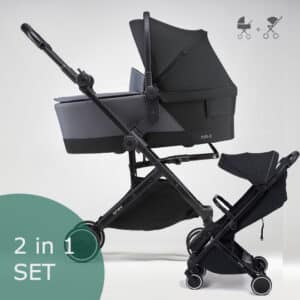 ANEX Air-X Buggy 2 in 1 SET mit Babywanne & Sitz | Ab der Geburt verwendbar | Verschiedene Farben