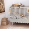 Woodluck BABUSHKA SPARSET 3-TEILIG | BABYBETT + REGAL + Schrank | dezentes Olivgrün / Weiß | Vintage/Retro – Bild 5