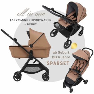 Anex IQ Kinderwagen | Babywanne + Sportwagen + Reise-Buggy | All in One Angebot