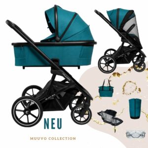 MUUVO Slick 2.0 | Kinderwagen SET mit Babywanne + Sportsitz + Zubehör