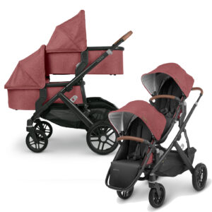 UPPAbaby Vista V2 Zwillingswagen | 2 x Babywanne + 2 x Sportsitz + ALU-Gestell | viele Farben