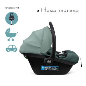 ELO LUX  i-size Babyschale | Autoschale ab Geburt bis 13kg für Auto & Kinderwagen | 40-86 cm