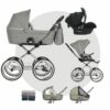 SPARSET: CLASSICO COSS Kinderwagen | Babywanne + Sportwagen + i-size Autoschale mit Adapter
