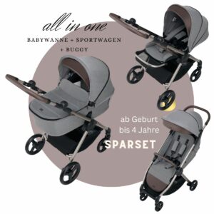 Anex IQ PREMIUM Kinderwagen | Babywanne + Sportwagen + Reise-Buggy | All in One Angebot