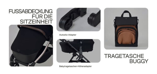 MEGASET Anex IQ PREMIUM Kinderwagen | Babywanne + Sportwagen + Reise-Buggy + Autoschale + Isofix – Bild 139