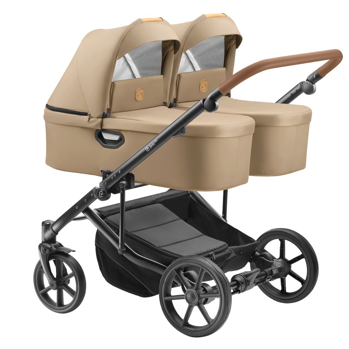 Jedo TWIN DUO | Zwillingskinderwagen | 2 x Babywanne + 2 x Sportwagen + Wickeltasche – Bild 29