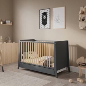 Babybett | Gitterbett | Kinderbett COSMO mit Lattenrost und Bettschublade