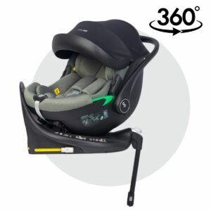 SPARSET Autoschale + Isofix Station | BUZ PRO EasyGO i-size | ab Geburt bis 13kg für Auto & Kinderwagen | 40-86 cm