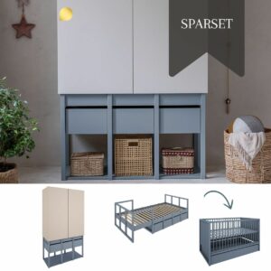 Sparset TWEENS: BETT+ SCHRANK | Woodluck Kinderzimmer/ Jugendzimmer | individuell konfigurierbar