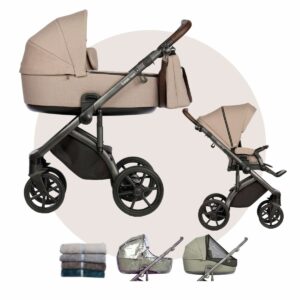 CLASSICO BASS Next | Kombi-Kinderwagen 2 in 1 mit Babywanne + Sportwagen + Zubehör