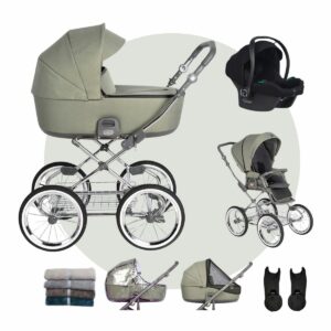 SPARSET: CLASSICO BASS Kinderwagen | Babywanne + Sportwagen + i-size Autoschale