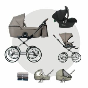 SPARSET: CLASSICO COSS | RETRO Kinderwagen | Babywanne + Sportwagen + Autoschale
