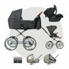SPARSET: CLASSICO COSS Kinderwagen | Babywanne + Sportwagen + i-size Autoschale mit Adapter