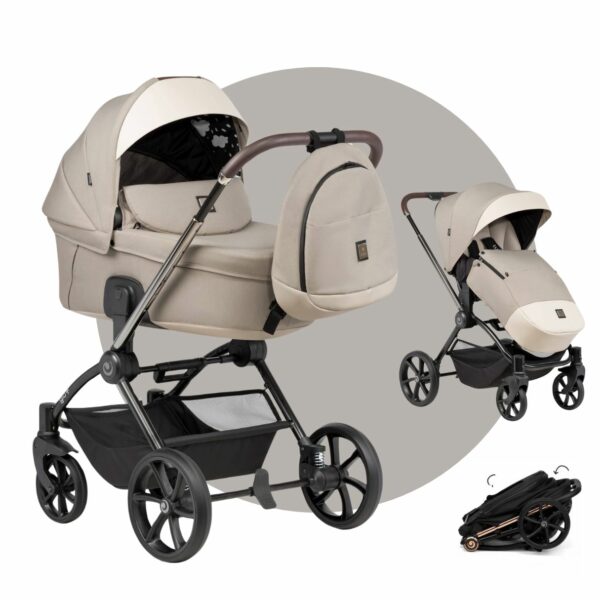 TUTIS GIOS | 2 in 1 SET Kinderwagen mit Babywanne + Sportwagen + Wickeltasche