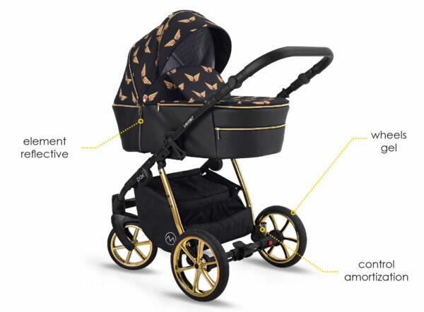 M Pax WINGS | Kombi-Kinderwagen 2 in 1 mit Babywanne + Sportwagen + Zubehör – Bild 8