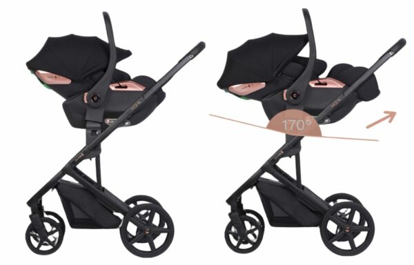 Cavoe AI SET: Drehbare Autoschale mit Liegefunktion und ISOFIX Basis/ Station | ab Geburt | – Bild 4