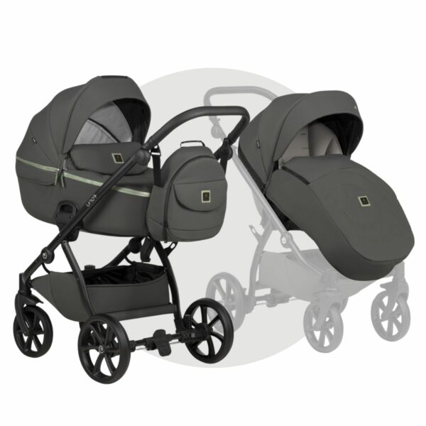 UNO 5+ UNICO | TUTIS  | Kinderwagen | 2 in 1 mit Babywanne + Sportwagen + Wickeltasche