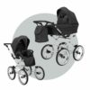 Classico ROMANTIC Kinderwagen | 2 in 1 SET mit Babywanne + Sportwagen + Zubehör